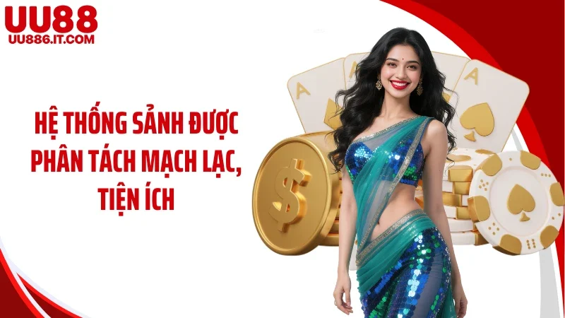 Hệ thống sảnh được phân tách mạch lạc, tiện ích
