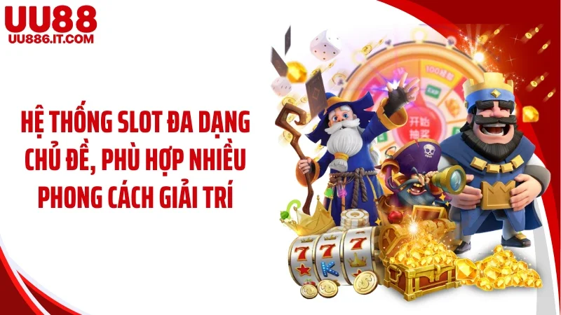 Hệ thống slot đa dạng chủ đề, phù hợp nhiều phong cách giải trí