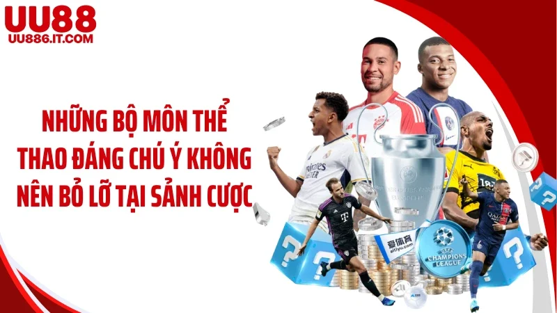 Những bộ môn thể thao đáng chú ý không nên bỏ lỡ tại sảnh cược